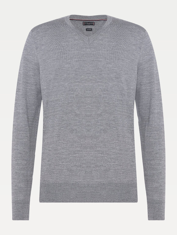 Tommy Hilfiger MENSWEAR - Tommy lUXURY WOOL V-NECK JUMPER