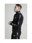 SikSilk Quarter Zip Fade Runner Funnel Neck Track Top