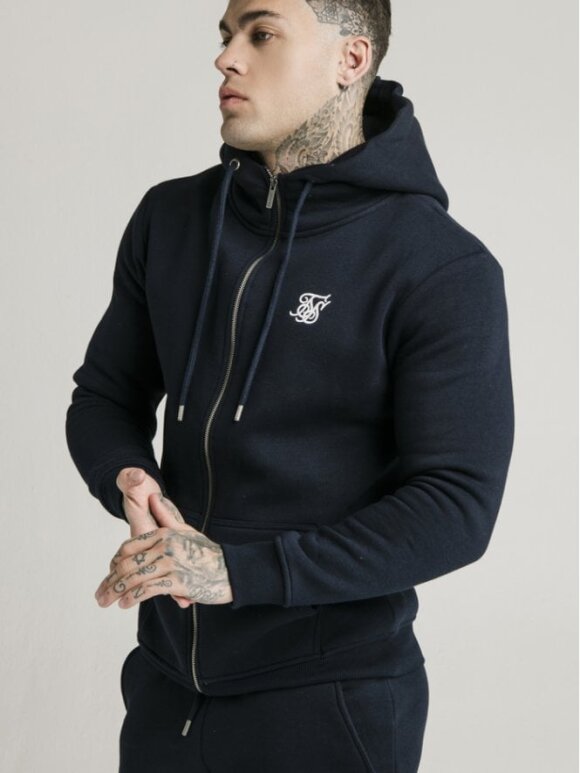 SikSilk  Zip Through Funnel Neck Hoodie