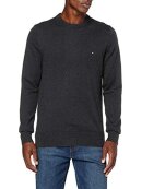 Tommy Hilfiger MENSWEAR - TOMMY HILFIGER  PIMA COTTON CASHMERE CREW NECK JUMPER