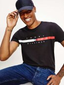 Tommy Hilfiger MENSWEAR - Tommy Hilfiger ORGANIC COTTON SIGNATURE TAPE LOGO T-SHIRT