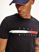 Tommy Hilfiger MENSWEAR - Tommy Hilfiger ORGANIC COTTON SIGNATURE TAPE LOGO T-SHIRT