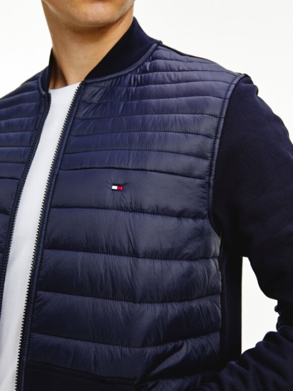 Nonne Sweatshirt Haettetrojer Tommy Hilfiger MENSWEAR TOMMY MIX MEDIA BASEBALL ZIP THROUGH