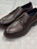 TOMMY ELEVATED SIGNATURE LOGO LACE-UP LEATHER SHOES