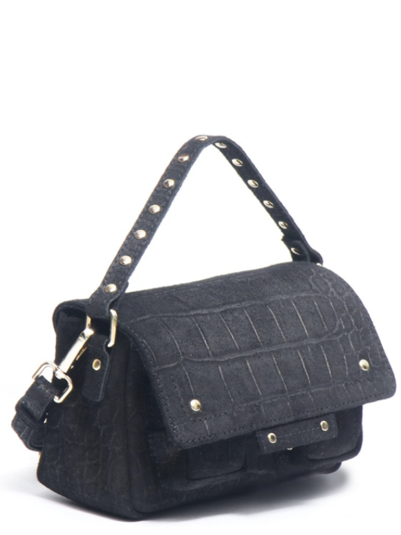 Núnoo Small Honey Croco suede