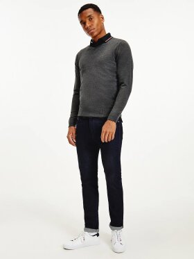 TOMMY V-NECK COTTON BLEND SWEATSHIRT