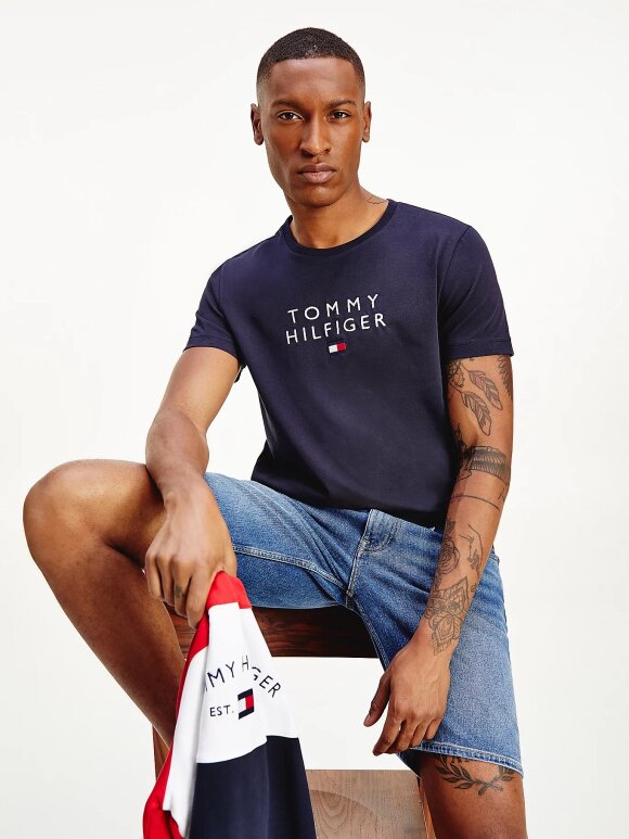 Tommy Hilfiger MENSWEAR - TOMMY LOGO EMBROIDERY T-SHIRT