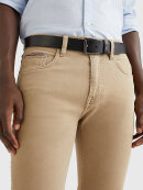 TOMMY SMOOTH LEATHER LOGO BELT 3.5"