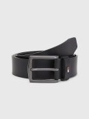 TOMMY SMOOTH LEATHER LOGO BELT 3.5"